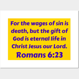 Bible Verse Romans 6:23 Posters and Art